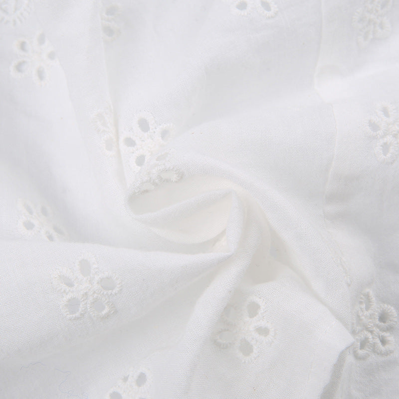 Eyelet ribbon top