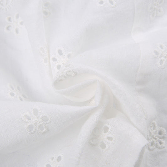 Eyelet ribbon top