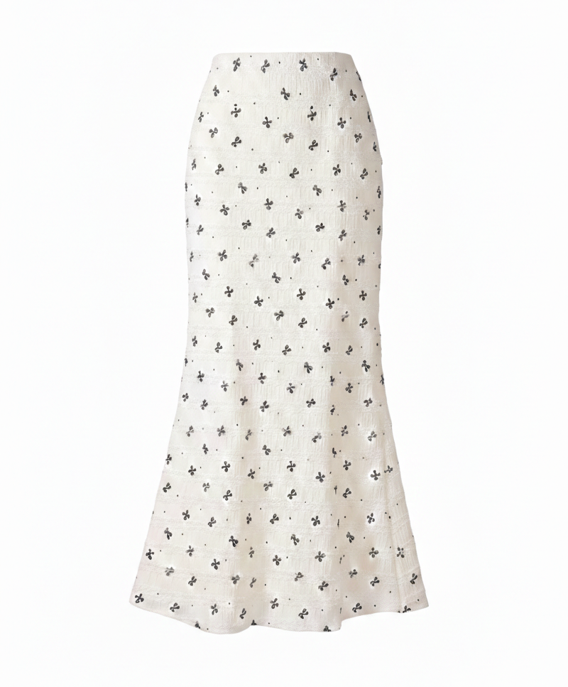 Mermaid bow maxi skirt